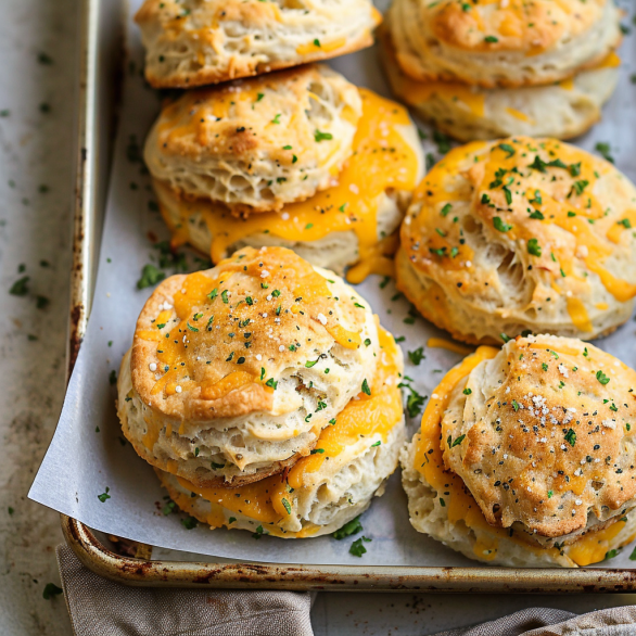 Easy Cheddar Bay Stuffed Biscuits