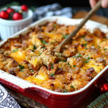 Easy Festive Christmas Morning Casserole