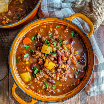 Easy Hearty Crockpot Cowboy Soup