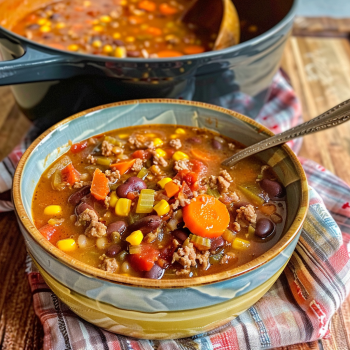 Easy Hearty Crockpot Cowboy Soup