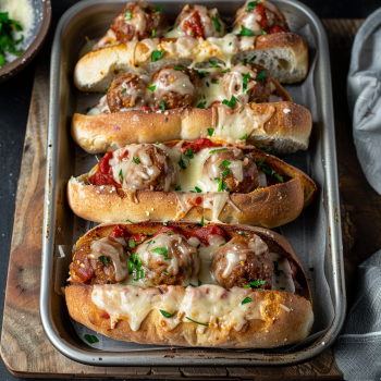 Easy Savory Meatball Boats