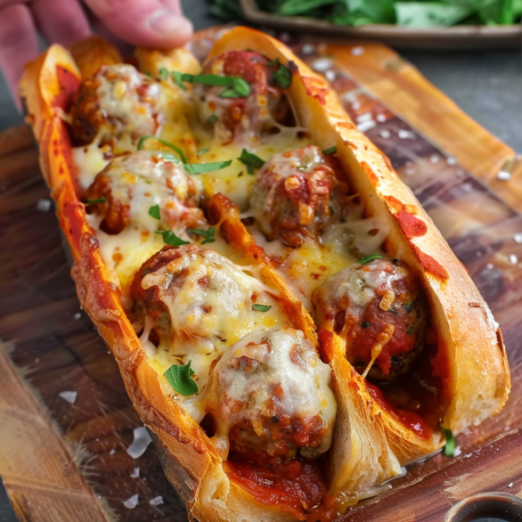 Easy Savory Meatball Boats