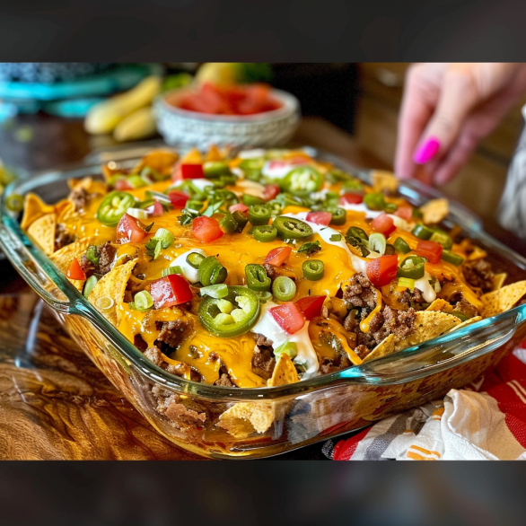 Easy Walking Taco Casserole