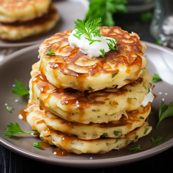 Easy Cream Cheese Stuffed Potato Pancakes