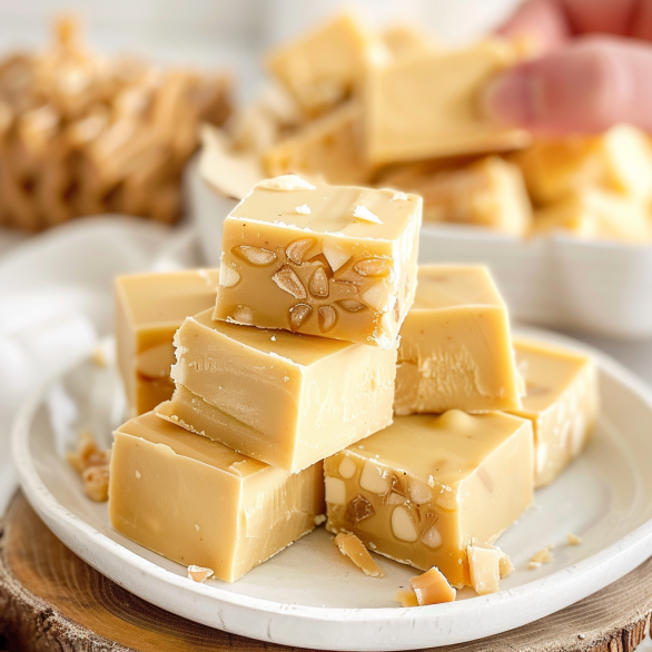 Easy Homemade White Chocolate Caramel Fudge