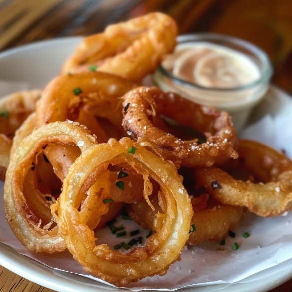 Easy Beer Battered Onion Rings