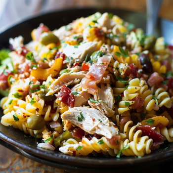 Easy Chicken Club Pasta Salad