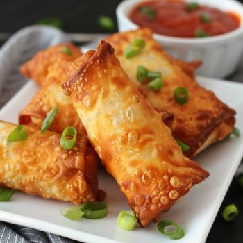 Easy Crab Rangoon Egg Rolls