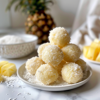 Easy Pineapple Coconut Snowballs