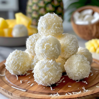 Easy Pineapple Coconut Snowballs