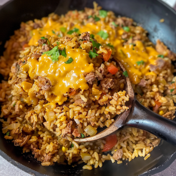 Easy Taco Rice with Queso