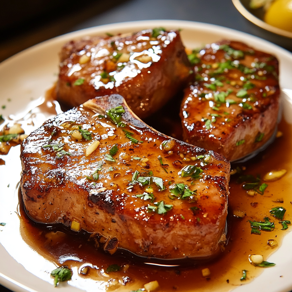 Easy Honey Garlic Boneless Pork Chops