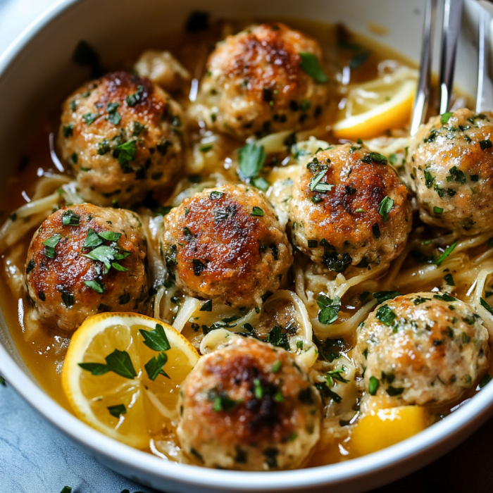 Easy Chicken Piccata Meatballs