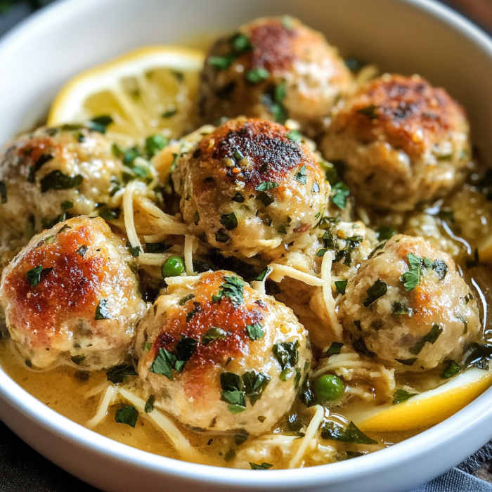 Easy Chicken Piccata Meatballs