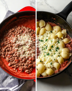 Easy Creamy Beef and Shells