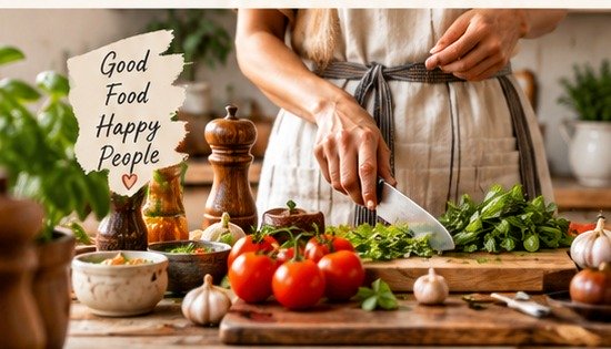 Home cook preparing fresh ingredients in the Cuts Food kitchen