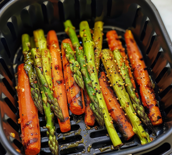 Asparagus and Carrots In Air Fryer