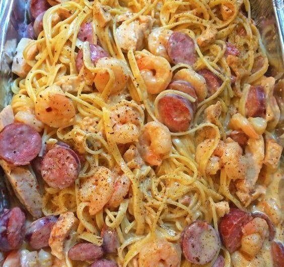 Cajun Shrimp and Sausage Pasta