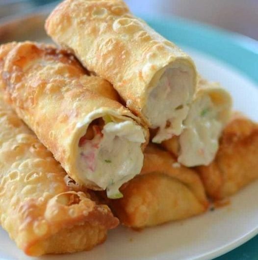 Crab Rangoon Egg Rolls