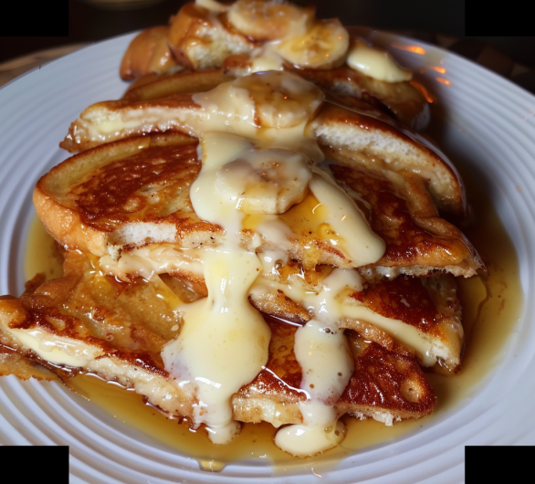 Delicious Banana Pudding Stuffed French Toast