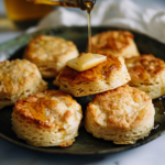 Easy Buttermilk Biscuits Topped With Honey Butter