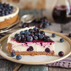 Easy No-bake blueberry cheesecake