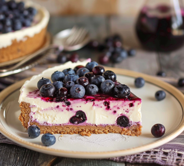 No bake blueberry cheesecake