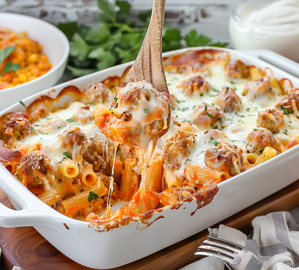 Dump and Bake Meatball Casserole