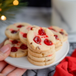 Easy Holiday Maraschino Cherry Shortbread Cookies