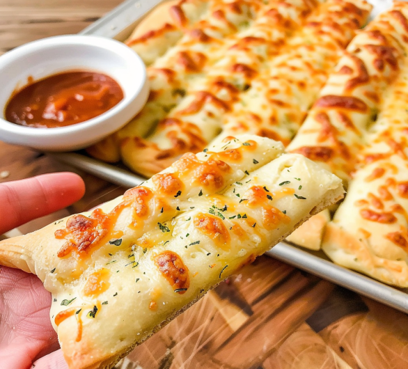 Homemade Cheesy Garlic Breadsticks Recipe