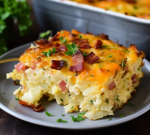 Bacon, Egg, and Hashbrown Casserole - A Hearty Breakfast Delight!