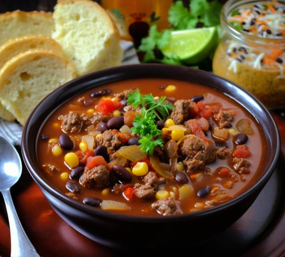 Hearty Crockpot Cowboy Soup - Cuts Food