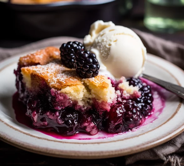 Homemade Blackberry Cobbler