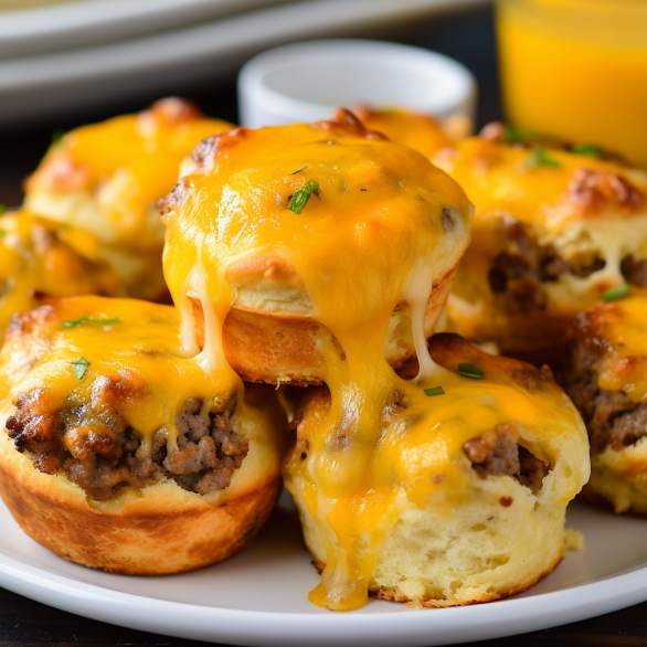 Easy Cheesy Sausage Biscuit Bites Recipe