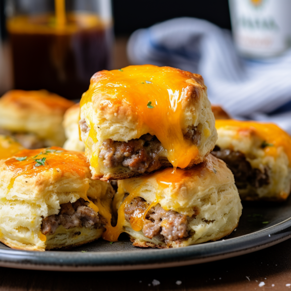 Easy Cheesy Sausage Biscuit Bites Recipe