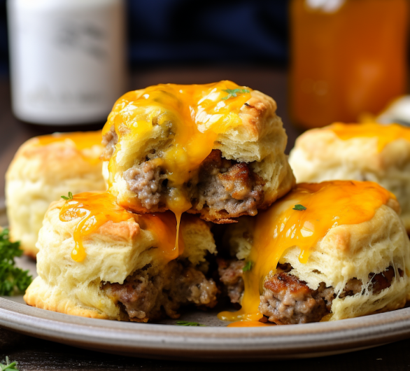 Cheesy Sausage Biscuit Bites Recipe