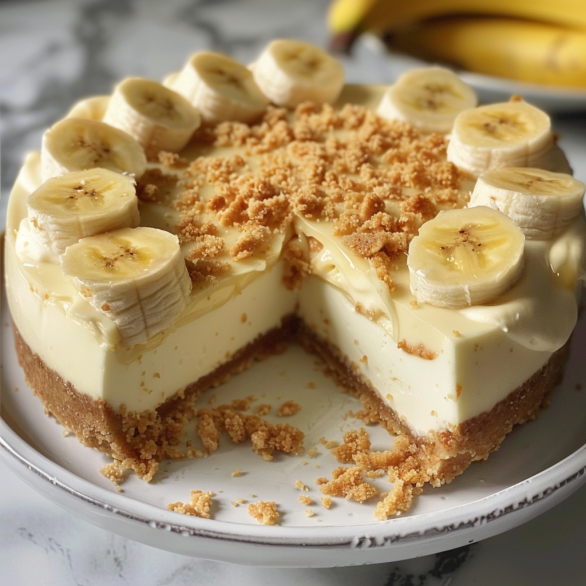 Easy Banana Cream Cheesecake