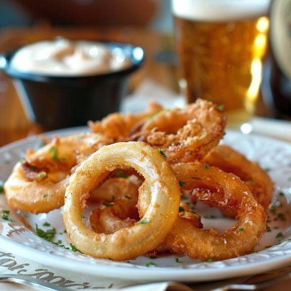 Easy Beer Battered Onion Rings