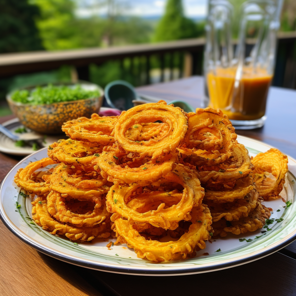 Easy Cheddar Onion Ring Chips