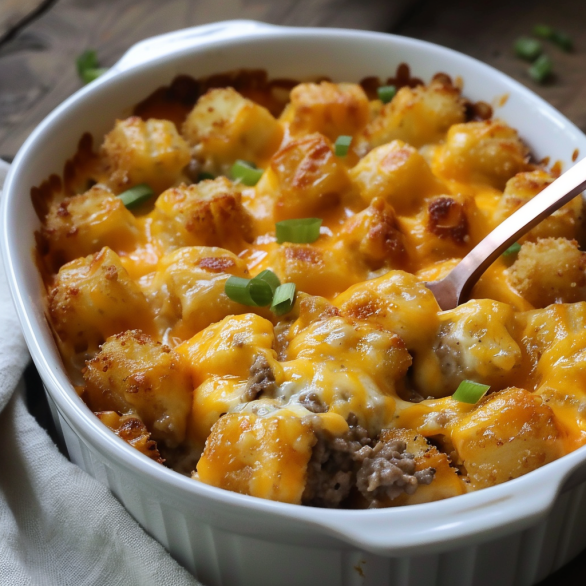 Easy Cheesy Tater Tot Casserole