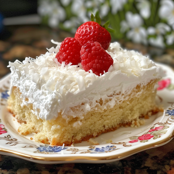 Easy Coconut Cream Poke Cake