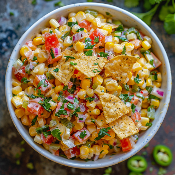 Easy Crunchy Corn Salad with Fritos Chips