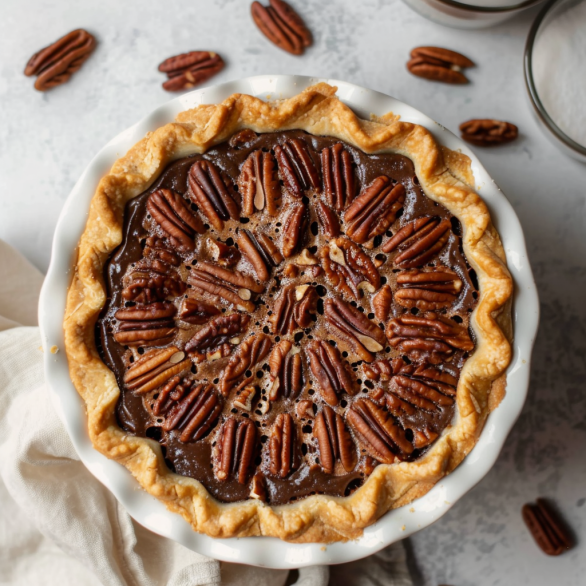 Easy Texas Pecan Fudge Pie Recipe