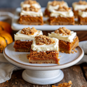Easy Pumpkin Bars with Cream Cheese Frosting