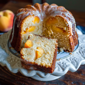 Easy Sour Cream Peach Pound Cake