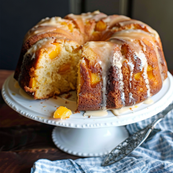 Easy Sour Cream Peach Pound Cake