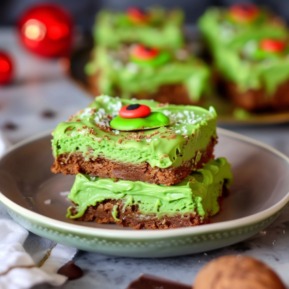 Easy Grinch Brownies Recipe