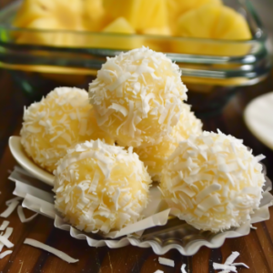 Easy Pineapple Coconut Snowballs