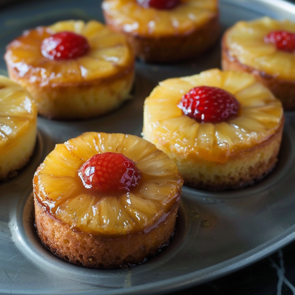 Easy Pineapple Upside-Down Mini Cakes