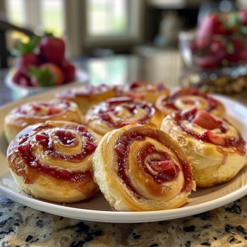 Easy Strawberry Cheesecake Sweet Rolls